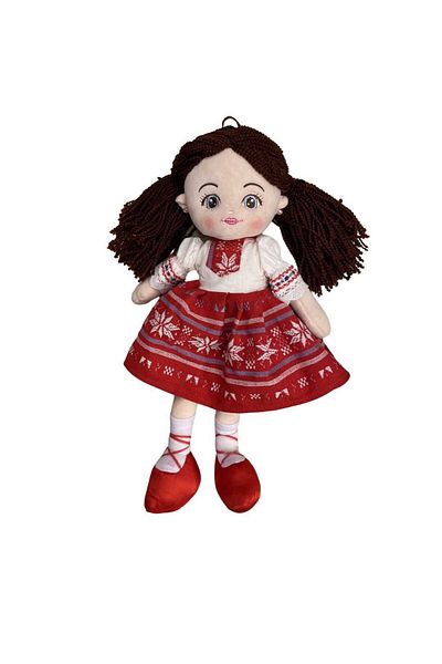 JPT Cristina doll, brunette peasant girl, sings the chorus - Romanian dolls bf2023