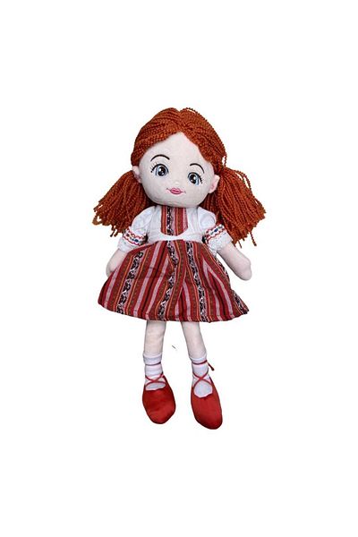 JPT Cristina Redhead doll, peasant girl, sings the chorus - Romanian dolls bf2023
