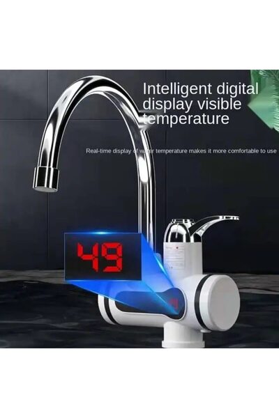 Generic Incalzitor Instant De Apa Electric, Montare Pe Chiuveta, Alb, Display Lcd, Un Singur Maner