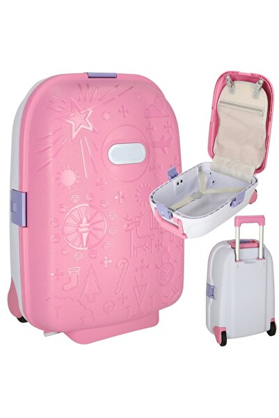 UNIQVIBE RollyON UniqViBE® 43 CM Children's Trolley with Extendable Handle, Pink