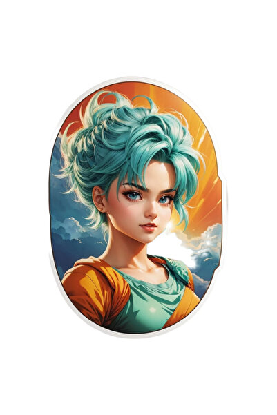 INOVATIX Set de 8 piese, autocolant fetiță cu părul legat, INOVATIX®. 6 cm