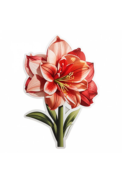 INOVATIX Set de 8 bucăți, autocolant floare Amaryllis, INOVATIX®. 6 cm