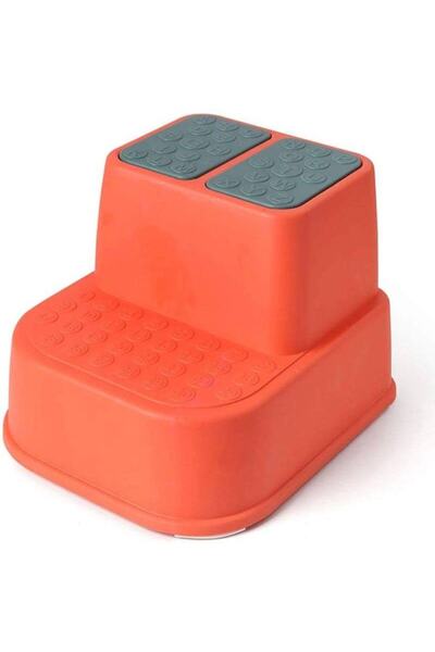 indiggo Σκαμπό με Διπλό Σκαλοπάτι, Στερεά Βάση με Αντιολισθητικές Άκρες, Αντιολισθητική Επιφάνεια, Πολλαπλής Χρήσης, Αριθμοί και Γράμματα