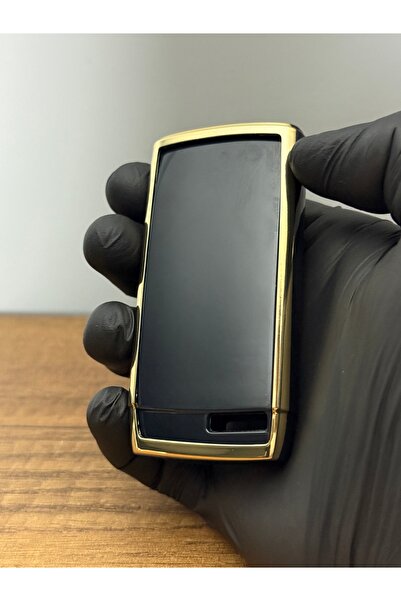 Luxe Aksesuarr Husa de protectie pentru chei din silicon Chery Tiggo 7 Plus cu 3 butoane Culoare Negru Aur