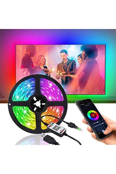 Genel Markalar Tv Arkası Bluetooth Rgb Usb Silikonlu Led Şerit Aydınlatma 16 ...