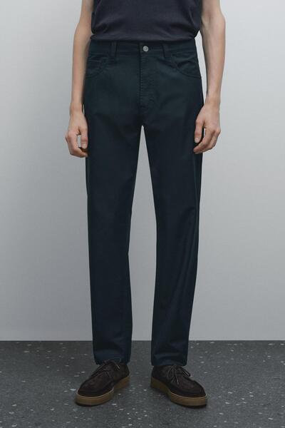 Massimo Dutti Denim görünümlü hafif tapered fit pantolon