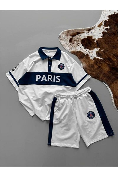 ozcelf Psg Shorts T-Shirt Unisex Oversize Set