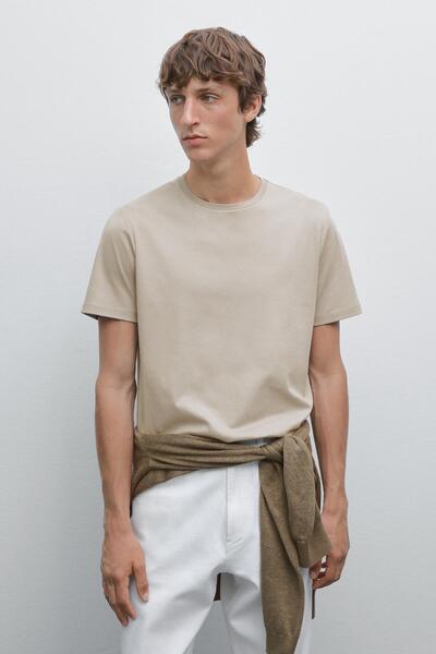 Massimo Dutti Pamuk karışımlı t-shirt