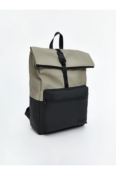 LC Waikiki Beige Leather Look Men's Backpack