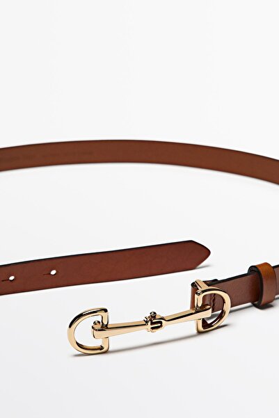 Massimo Dutti Napa deri binici kemer