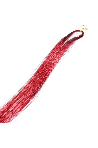 REBORN DESIGN Tinsel Tied Red Color Hair Glitter