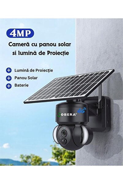 goBERA goBERA 4MP surveillance camera, 4G connection, 12000 mAh battery, 5W solar panel, IP66