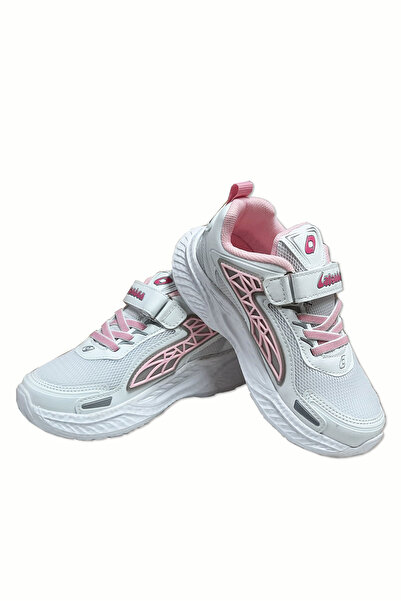 welissa White Velcro Elastic Children's Sports Shoes Light Sole