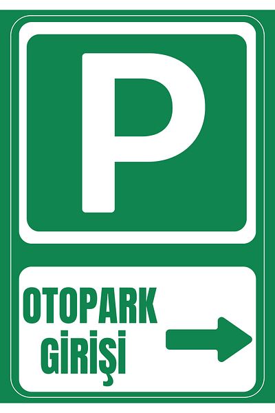 Girl Power 35 X 50 Car Parking Entrance Right Direction Foil Printing Sticker Warning Sign
