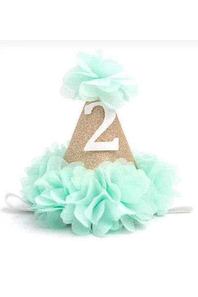 MODA Pi̇nkjoy 2 Years Honey Birthday Crown (Green)