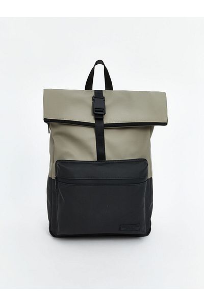 LC Waikiki Beige Leather Look Men's Backpack