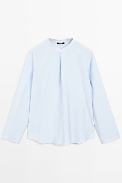 Massimo Dutti Yaka detaylı uzun kollu bluz