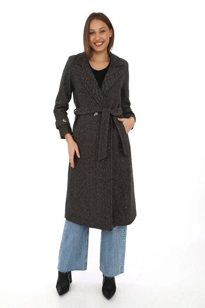 kalimbus Women's Lined Fish Back Cashmere Cashmere Coat - Brown
