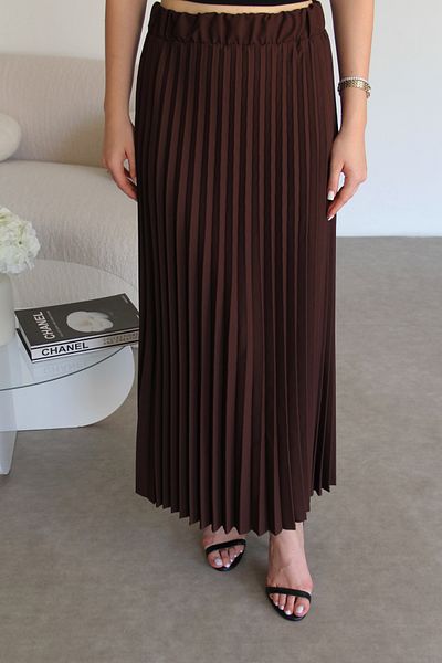 Julidress Плисирана пола с еластична талия и кос крой, миди дължина