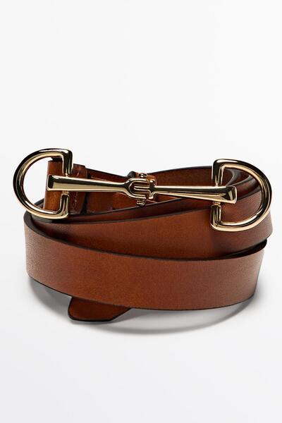 Massimo Dutti Napa deri binici kemer