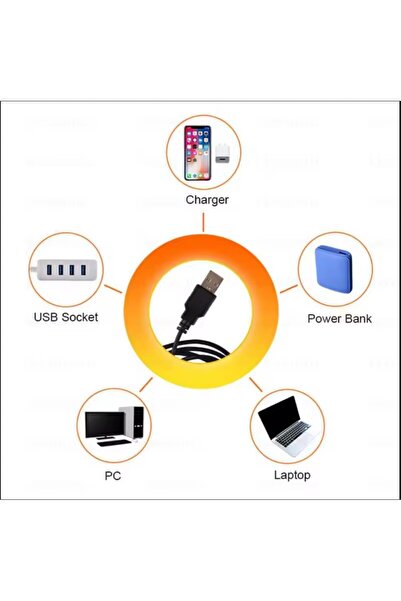 sgeteknoloji USB LED GÖKKUŞAĞI NEON GECE IŞIĞI TEK MOD TUŞSUZ PROJEKTÖR LAMBASI FOTOĞRAF ÇEKİM IŞIĞI DEKORATİF IŞ