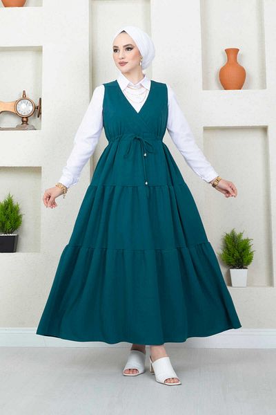 EBRUTESETTÜR Ruffled Scuba Hijab Gilet