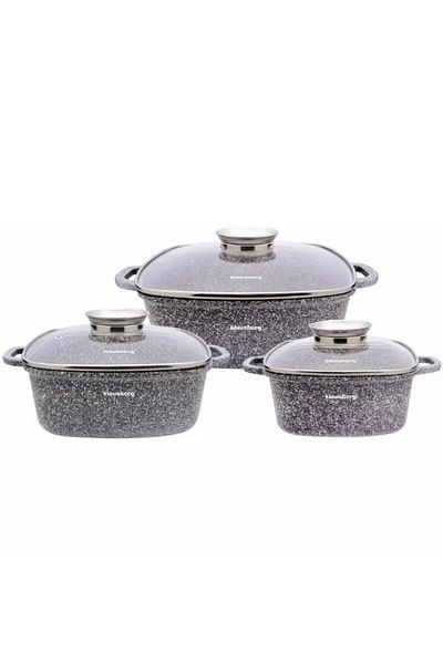 Klausberg Set of pots with lids 20/24/28 CM Klausberg KB7534