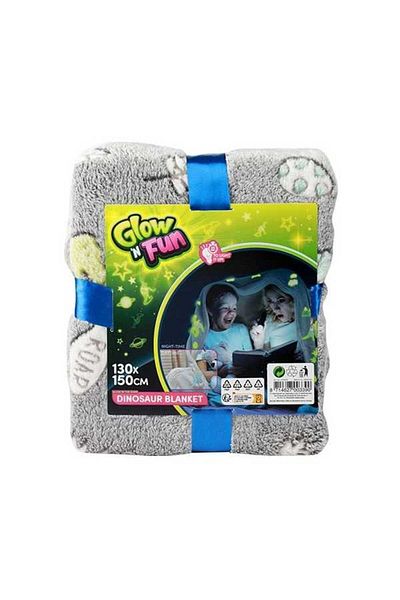 Toi-Toys Paturica cu dinozauri fosforescenti, 130x150 cm Toi-Toys