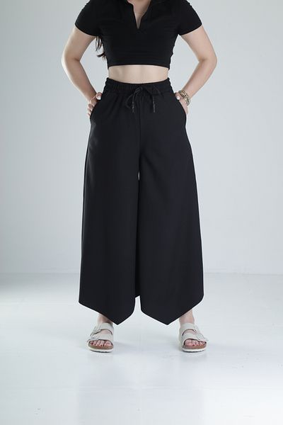 COCOPELLI Wrapped Fabric Oversize Arrow Leg Trousers