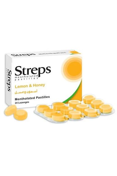 STREPSİLS Streps lozenges menthol flavor with lemon and honey 24 pieces