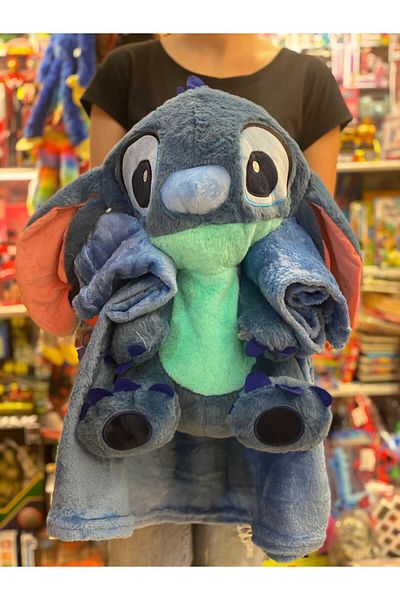 JPT Blue Stitch Plush Toy with Soft Blanket - The Perfect Friend for Sleep and Play