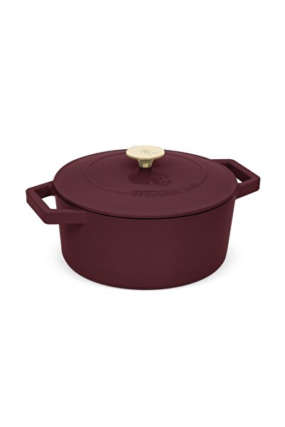 Berlinger Haus Enameled cast iron pot with lid 4.35L, 24 cm Leonardo Berlinger Haus BH 6542, burgundy