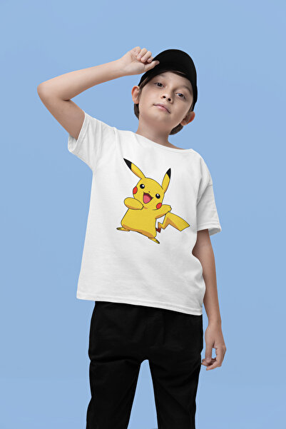 SEVBANO تي شيرت بوكيمون بيكاتشو مطبوع للأطفال للجنسين (1-12 سنة)