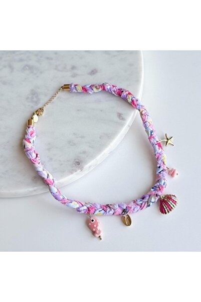 Venus Design Renkli Kumaş Charm Kolye