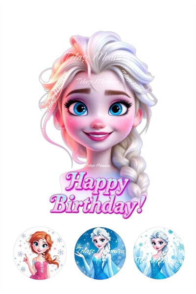 telaşe memuru Elsa Pasta Süsü - Elsa Pasta Resmi - Resimli Yenilebilir Kağıt ...