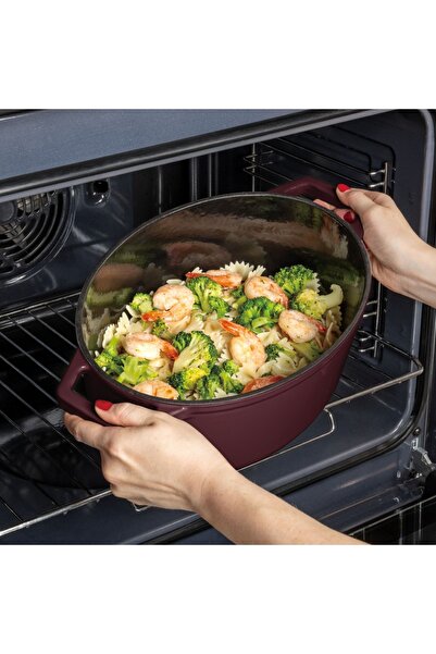 Berlinger Haus Oval enameled cast iron pot with lid 4.65L 30 cm Leonardo Berlinger Haus BH 6543, burgundy