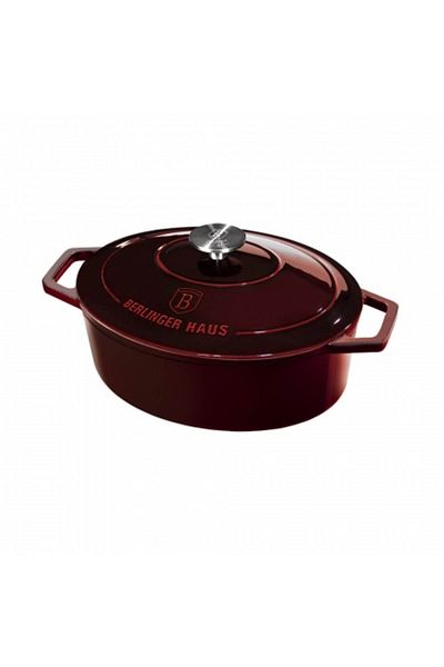 Berlinger Haus Oval cast iron pot, roaster 30 cm Burgundy Berlinger Haus BH 6499