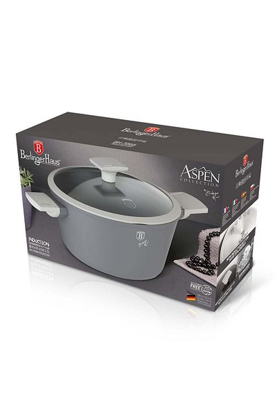 Berlinger Haus Pot With Lid, Non-stick With Titanium 20 Cm Aspen Collection Bh 7066