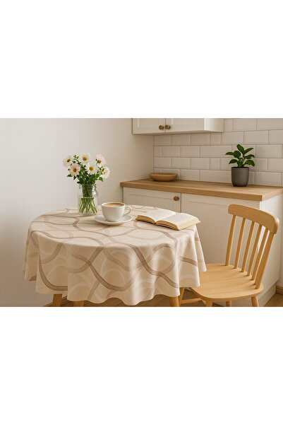 Brava Casa Undula Tablecloth Taupe Luxe, 400×140 cm