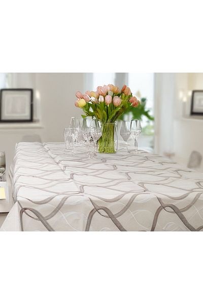 Brava Casa Fata de Masa, Undula Taupe Luxe