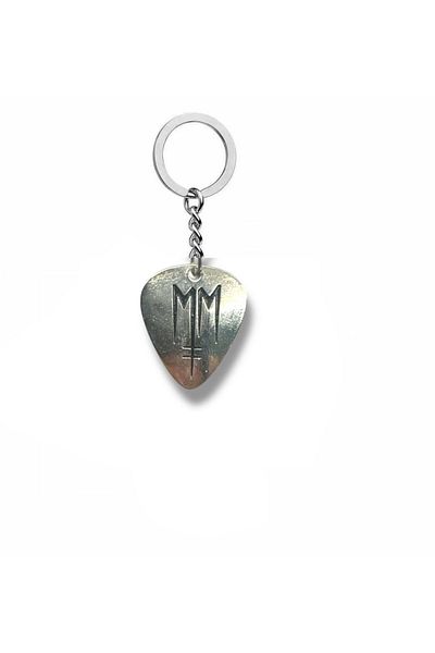 Herşey Nota Marilyn Manson Rock Band Pen-Shaped Double-Sided Rock Sign Metal Keychain