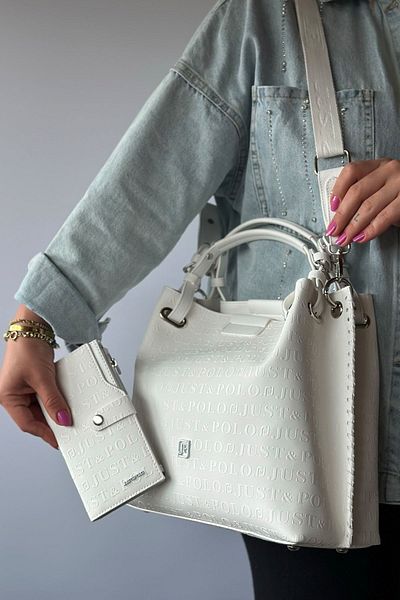 Just Polo JP Original Just Polo Special Design Large Size Casual Hand Knitted Wide Strap 4 Compartment Women's Shoulder Bag
