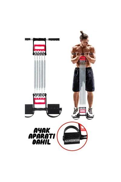 Hediye Rüzgarı Steel Fitness Resistance Spring for Flexibility and Strength Adjustable 3 in 1 Ideal for Home Gym