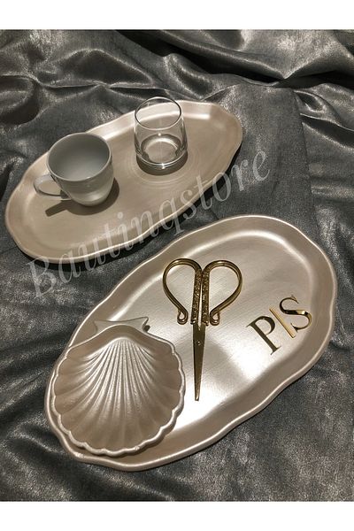 Bautinq Store Letter Handmade Color Groom Coffee Tray Promise Engagement Tray