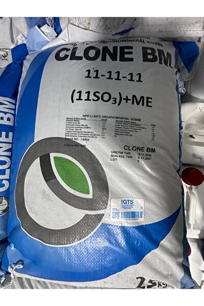 Merkez Anadolu Kimya Clone 11-11-11+ME Organomineral Gübre 25 kg