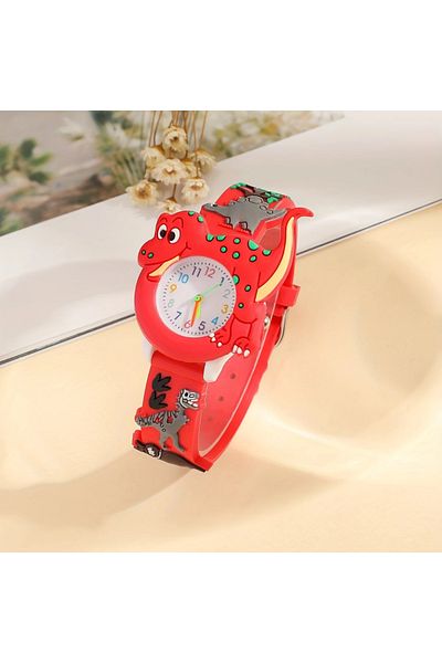 darko Boy's Dinosaur Wristwatch Gift Red Dinosaur Children's Watch Tyrannosaurus Rex T-Rex