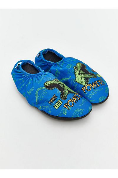 LC Waikiki Blue Dinosaur Printed Boys' Sea Shoes