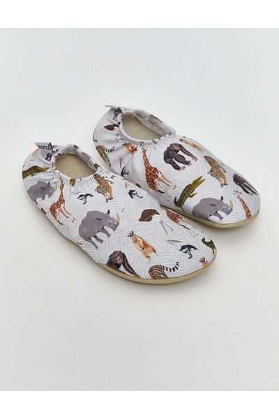 LC Waikiki Slipstop Beige Animal Printed Girl's Sea Shoes