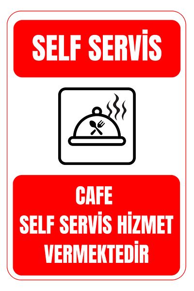 Girl Power 35 X 50 Cafe Self Service Serves Foil Printing Sticker Warning Sign