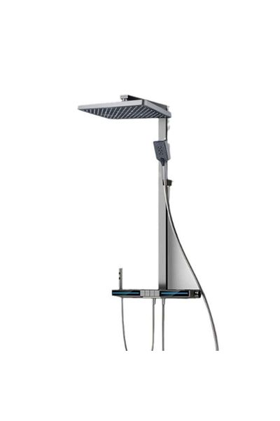 OEM Shower set, with Sliding Support, Fixed Shower and Mobile Shower Head, Digital Display for Temperature and Illumina